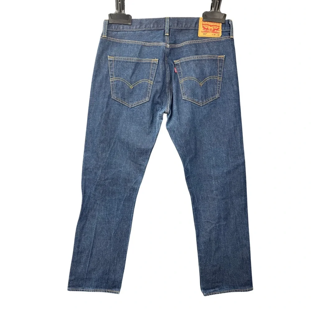 Levi's 501 Original Fit Jeans Mens 36x30 Dark Wash Excellent Button Fly Denim - Picture 4 of 6